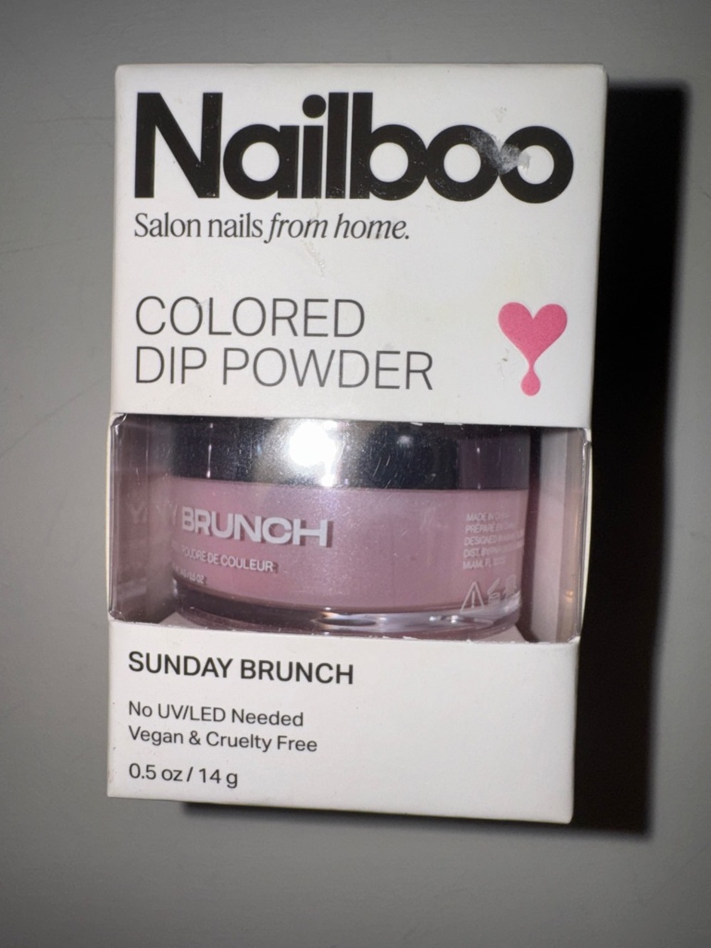 NEW Nailboo Colored Dip Powder Sunday Brunch No UV/LED Needed